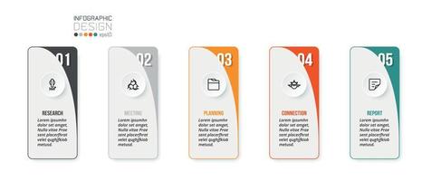 Business infographic  template with step or option design. vector