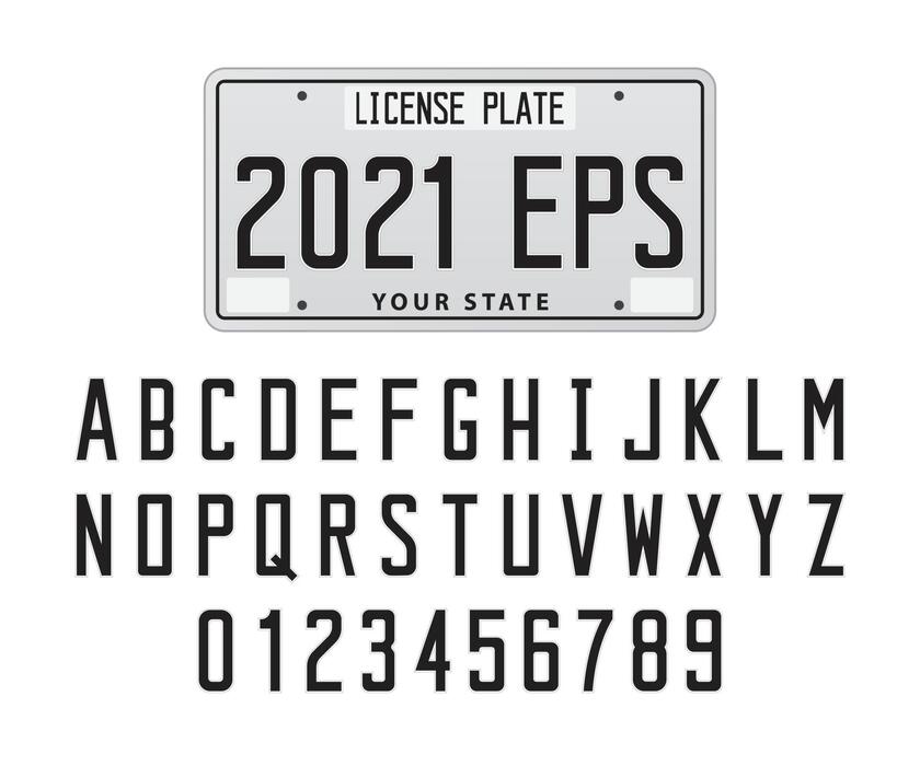 Editable License Plate Vector Art, Icons, and Graphics for Free Download
