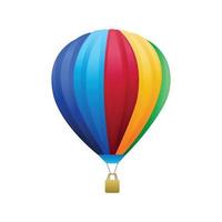 Colorful hot air balloon, vector illustration