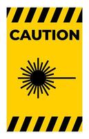 Beware Laser Beam Symbol Sign Isolate On White Background,Vector Illustration vector