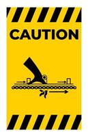 Warning Moving Part Cause Injury Symbol Sign Isolate on White Background,Vector Illustration vector