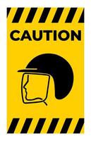 Wear Safety Helmet Symbol Isolate On White Background,Vector Illustration EPS.10 vector