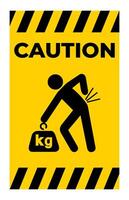 Lifting Hazard Symbol Sign, Vector Illustration, Isolate On White Background Label .EPS10