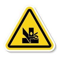 Beware You Hand When Using Silkscreen Symbol Sign Isolate On White Background,Vector Illustration vector