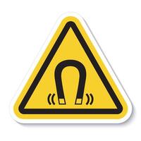 Beware Magnetic Field Symbol Sign Isolate On White Background,Vector Illustration EPS.10 vector