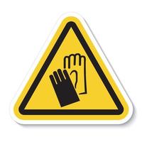 símbolo de protección de mano desgaste signo aislar sobre fondo blanco, ilustración vectorial eps.10 vector