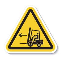 Forklift Point Left Symbol Sign Isolate On White Background,Vector Illustration vector