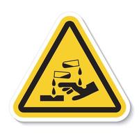 Beware Corrosive Substance Symbol Isolate On White Background,Vector Illustration vector