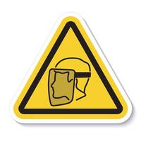 Symbol Face Shield Must Be Worn sign Isolate On White Background,Vector Illustration EPS.10 vector