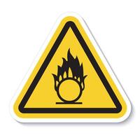 Beware Oxidizing Substance Symbol Isolate On White Background,Vector Illustration EPS.10 vector