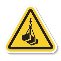 Beware Overhead Load Symbol Isolate On White Background,Vector Illustration vector