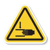 Beware Of Crushing Hand Symbol Isolate On White Background,Vector Illustration EPS.10 vector