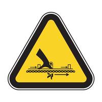 Warning Moving Part Cause Injury Symbol Sign Isolate on White Background,Vector Illustration vector