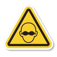 Symbol Wear Opaque Eye Protection Sign Isolate On White Background,Vector Illustration EPS.10 vector