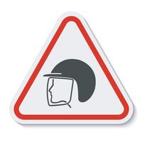 Use el símbolo del casco de seguridad aislar sobre fondo blanco, ilustración vectorial eps.10 vector