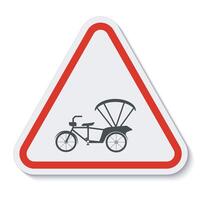 Beware Tricycle Symbol Sign Isolate On White Background,Vector Illustration EPS.10 vector