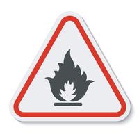 Beware Flammable Gas Symbol Isolate On White Background,Vector Illustration EPS.10 vector