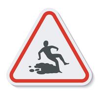 Beware Slippery Surface Symbol Isolate On White Background,Vector Illustration EPS.10 vector