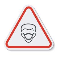 icono de ppe signo de símbolo de máscara de ropa aislar sobre fondo blanco, ilustración vectorial eps.10 vector