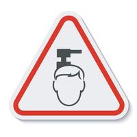 Beware Overhead Hazard Symbol Isolate On White Background,Vector Illustration EPS.10 vector