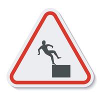 Beware High Level Drop Symbol Sign Isolate On White Background,Vector Illustration EPS.10 vector