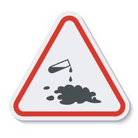 Beware Chemical Spill Symbol Sign Isolate On White Background,Vector Illustration EPS.10 vector