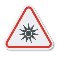 Beware Optical Radiation Symbol Isolate On White Background,Vector Illustration EPS.10 vector