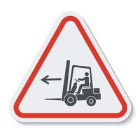 Forklift Point Left Symbol Sign Isolate On White Background,Vector Illustration vector