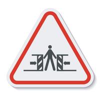 Beware Crushing Symbol Sign Isolate On White Background,Vector Illustration EPS.10 vector