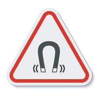 Beware Magnetic Field Symbol Sign Isolate On White Background,Vector Illustration EPS.10 vector