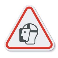 Symbol Face Shield Must Be Worn Sign Isolate On White Background,Vector Illustration EPS.10 vector