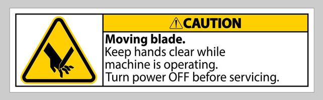 Caution Moving blade Symbol Sign Isolate on White Background vector