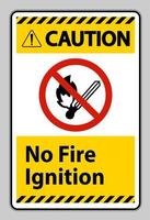 Caution No Fire Ignition Symbol Sign On White Background vector