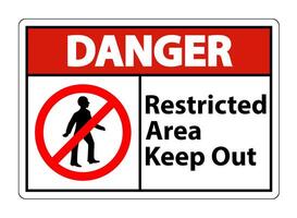 Restricted Area Keep Out Symbol Sign On White Background vector