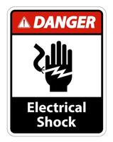 Electrical Shock Electrocution Symbol Sign Isolate On White Background,Vector Illustration EPS.10 vector