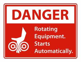 Rotating Equipment.Starts Automatically Symbol Sign Isolate on White Background,Vector Illustration vector