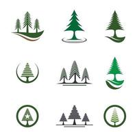 Pine tree logo images illustration vector