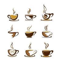 imágenes de taza de cafe logo vector