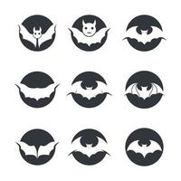 Bat images logo design vector