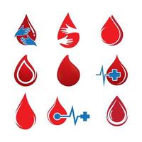 Blood drop logo images vector