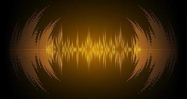 Sound waves oscillating dark light vector