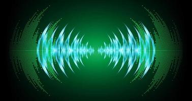 Sound waves oscillating dark light vector