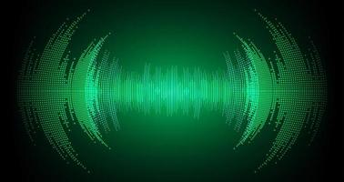 Sound waves oscillating dark light vector