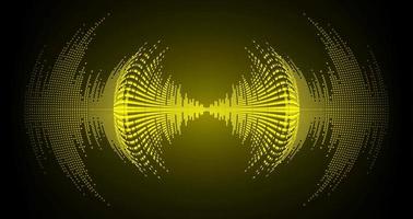 Sound waves oscillating dark light vector