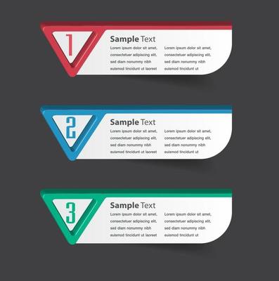 modern text box template, infographics banner