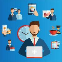 business people in flat style. Free Vector