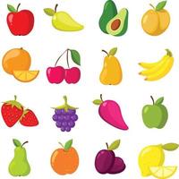 vector libre de conjunto de frutas