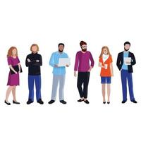 business people in flat style. Free Vector