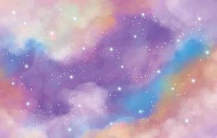 Watercolor Galaxy Background vector