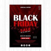 Black Friday Poster with Abstract Background Template vector
